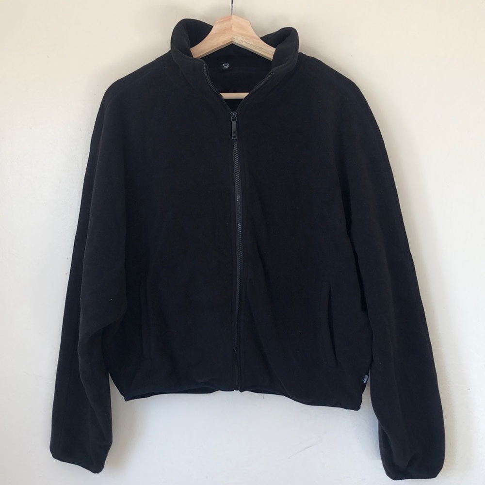 Black Fuzzy Bomber Jacket